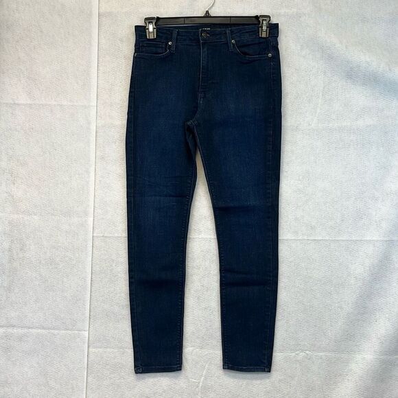 JUST BLACK Women’s Skinny Blue Jeans Size 31 Dark Wash Stretch Made in USA - Picture 1 of 14